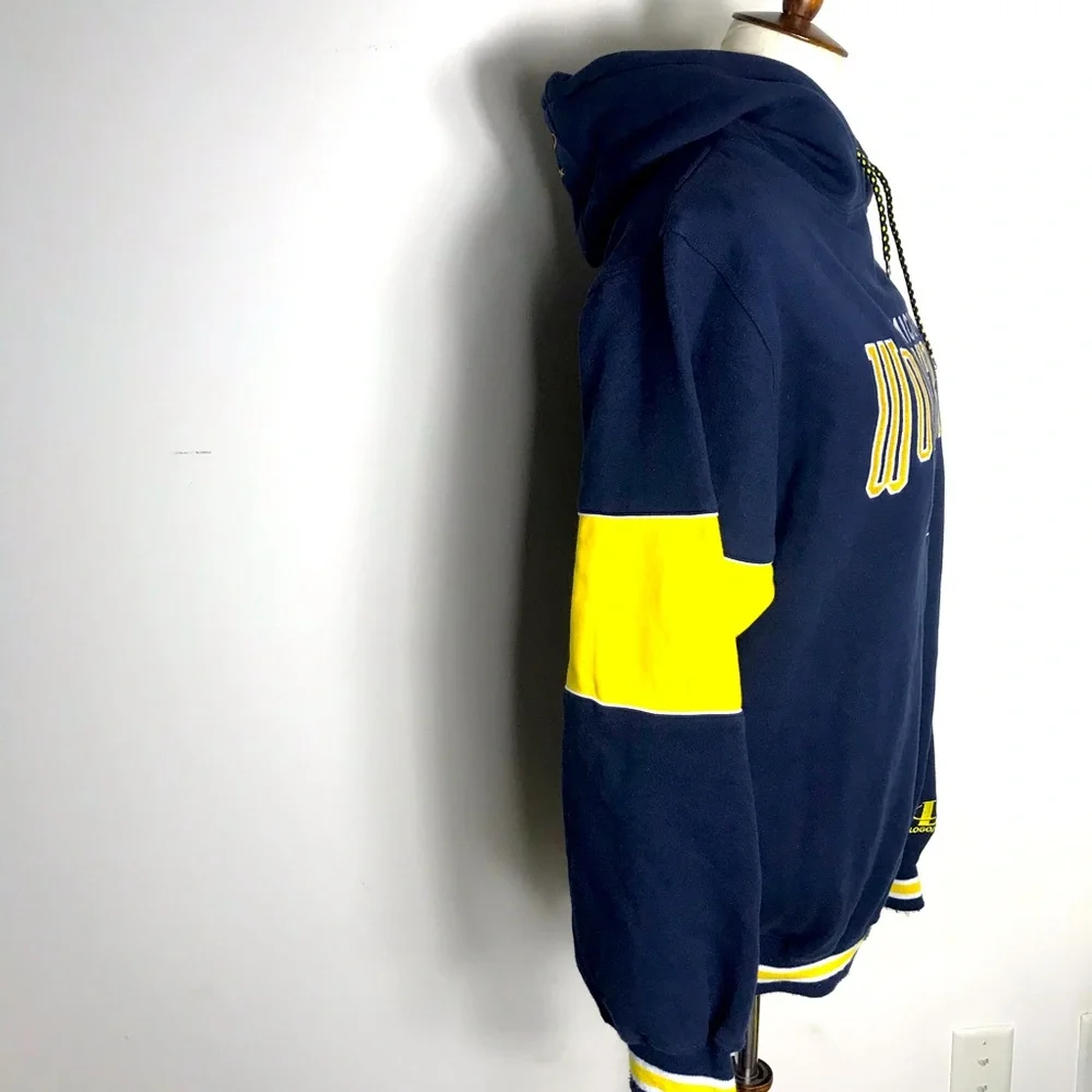 Michigan Wolverines Embroidered Navy Sweatshirt - Picture 3 of 6